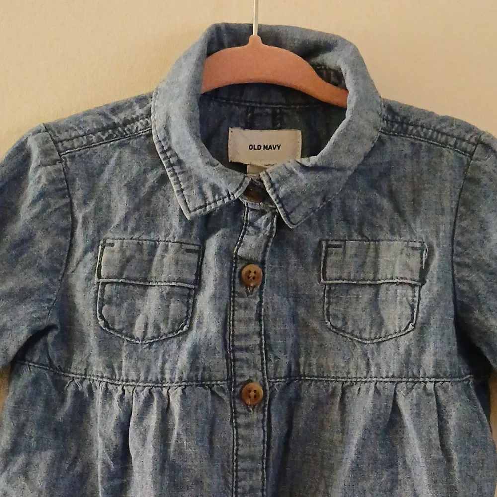 Old Navy Toddler girl denim shirt dress size 3T‎